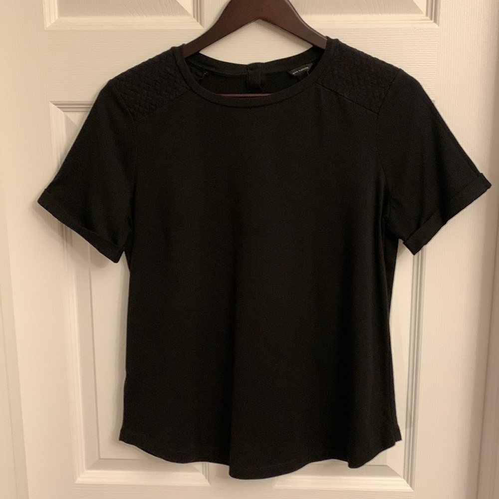 Ann Taylor Black Short Sleeve Top